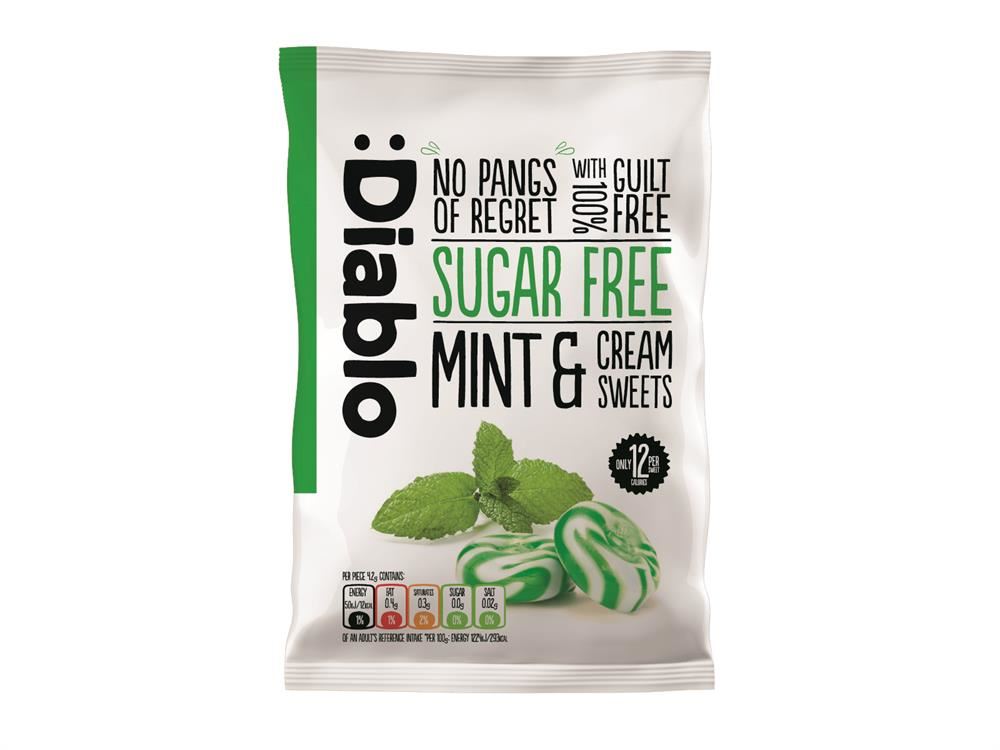 Diablo Sugar Free Mint & Cream Sweets 75g