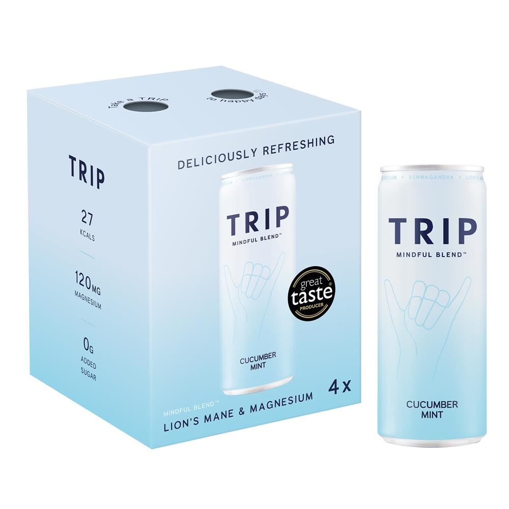 Trip Drink Ltd Cucumber Mint Mindful Blends Multipack 4 x 250ml