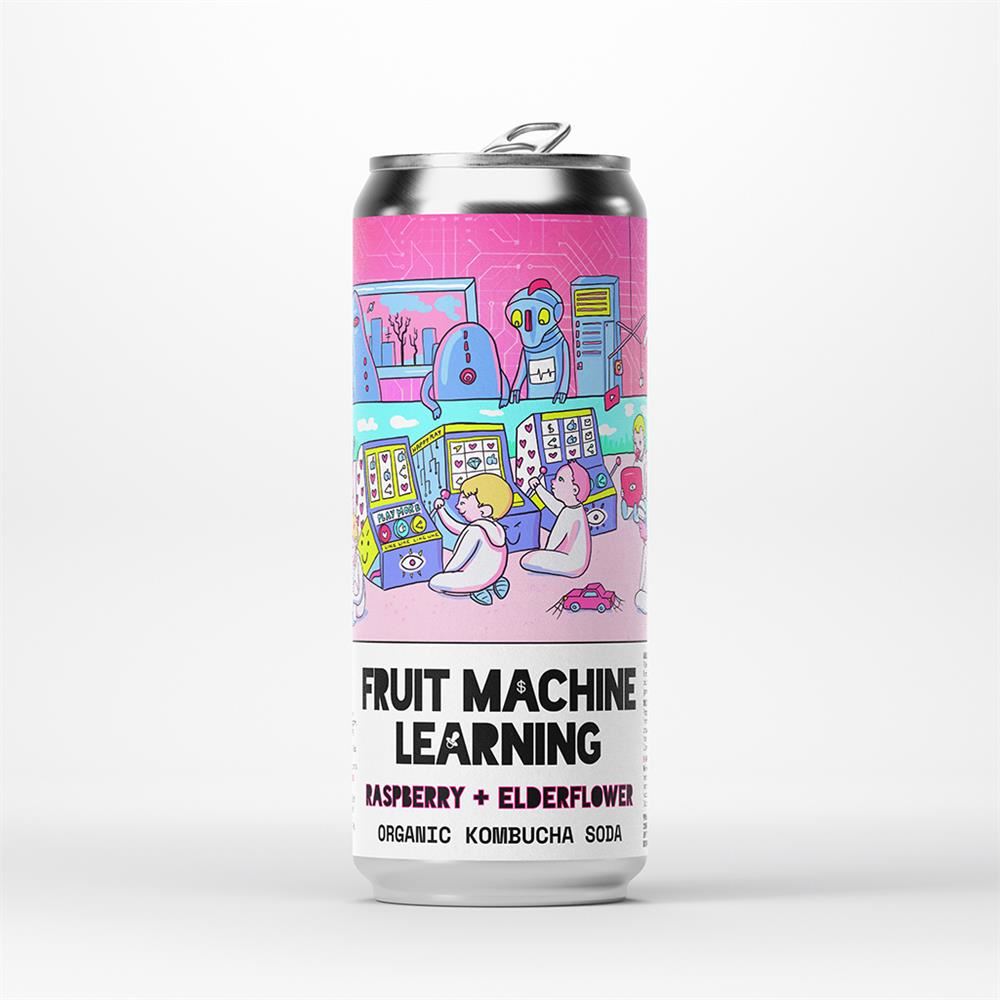 Counter Culture Raspberry + Elderflower Organic Kombucha Soda 330ml
