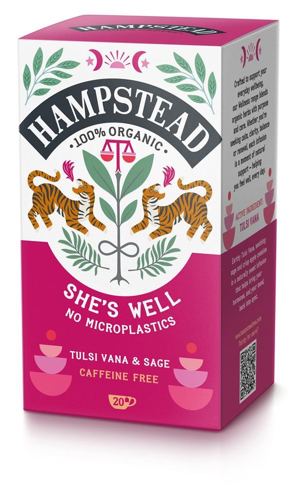 Hampstead Tea Hampstead Organic She's Well Tea 20 Tea Bags - 4 Pack