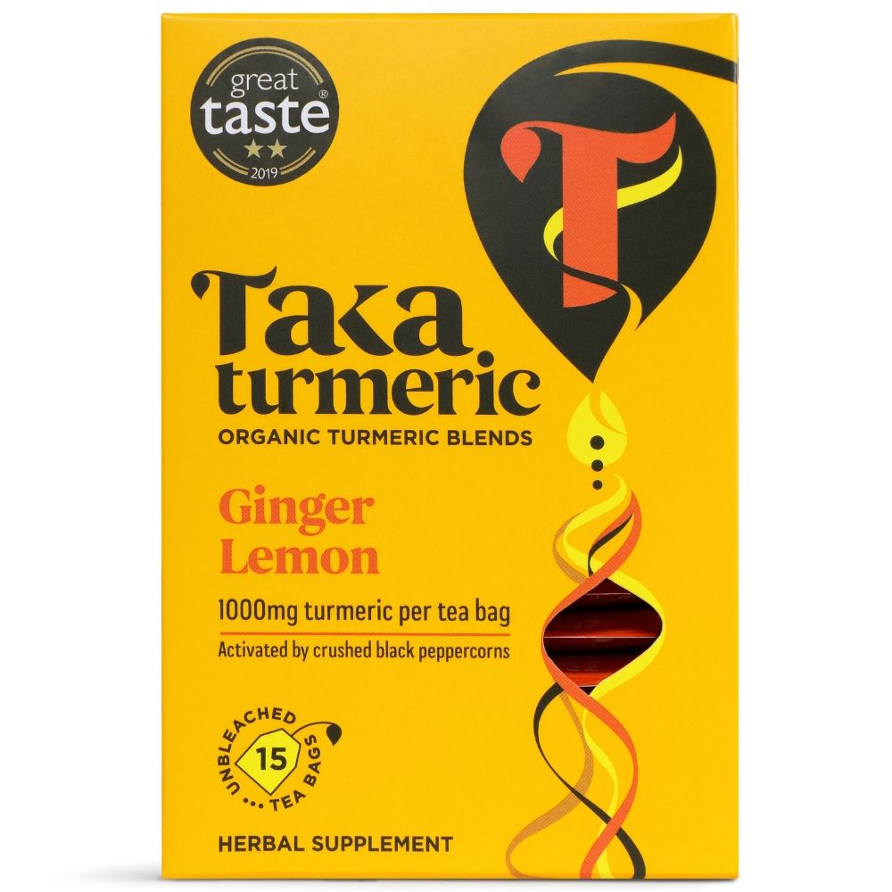 Taka Turmeric Organic Ginger Lemon 15 Tea Bags