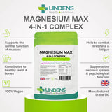 Lindens Magnesium Max 4-in-1 Complex - 90 Capsules
