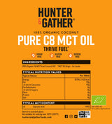 Hunter & Gather Pure C8 MCT Oil from Organic Coconuts 500ml