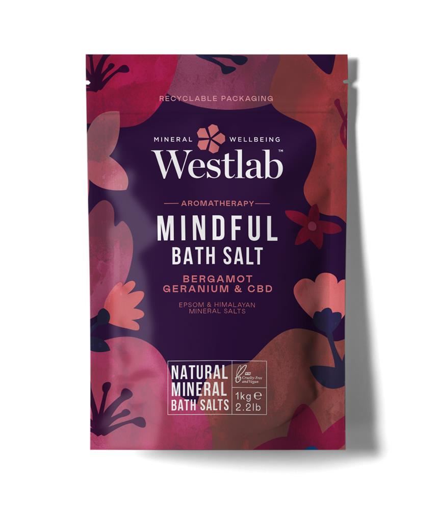 Westlab MINDFUL Bath Salts with Frankincense & CBD Oil 1000g