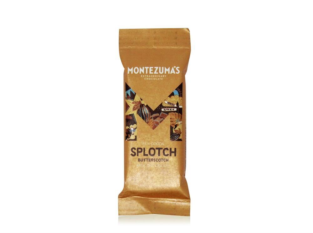 Montezumas Chocolate Organic 54% Milk Chocolate Butterscotch Mini 25g - 26 Pack
