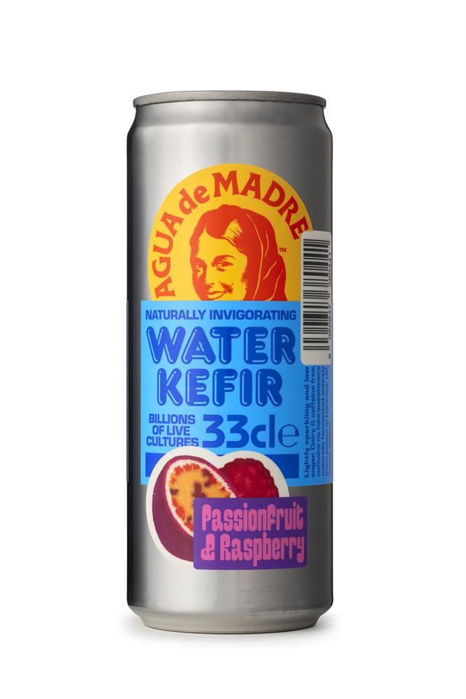 Agua De Madre Passion Fruit & Raspberry Water Kefir 330ml Can