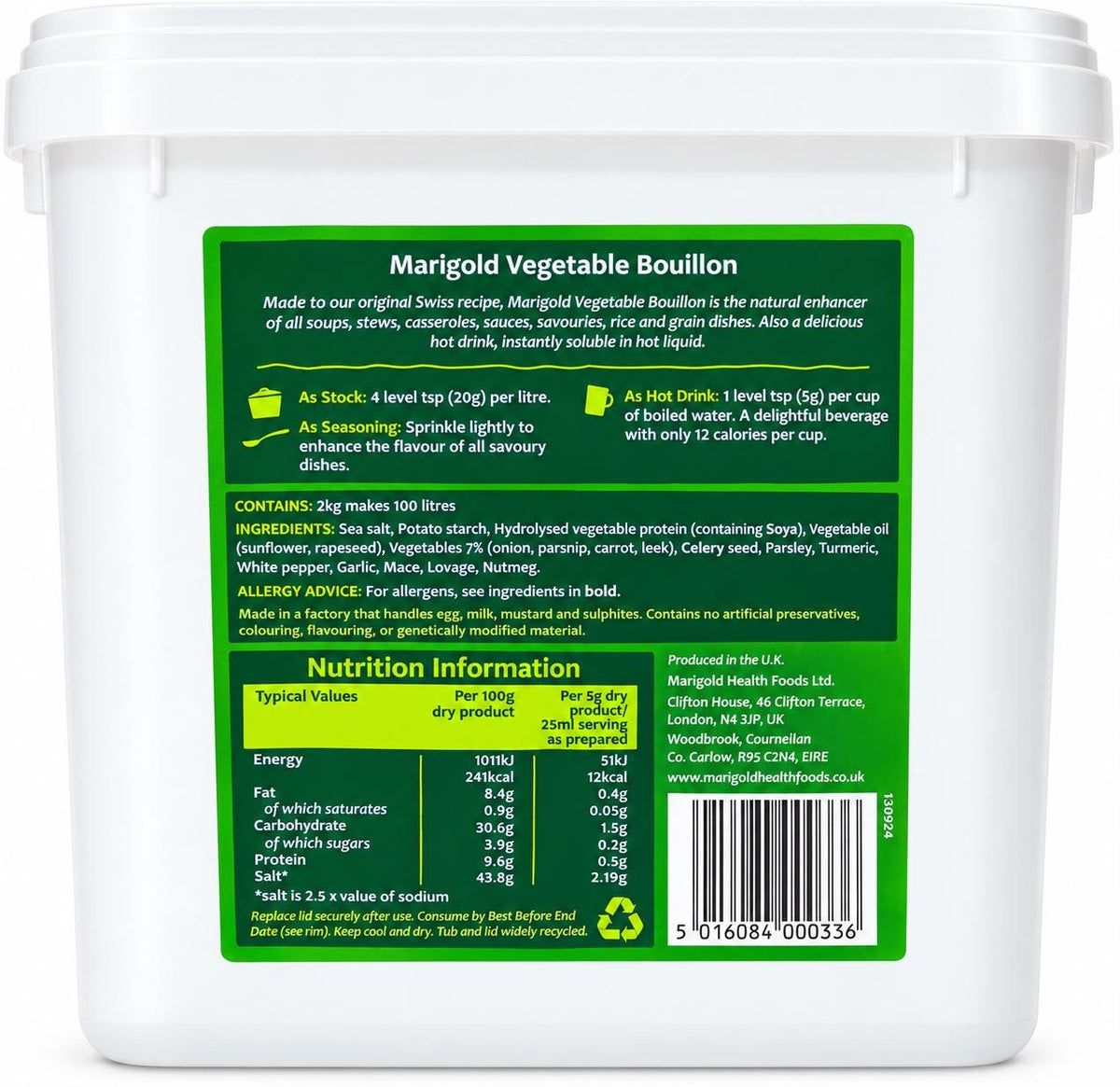 Marigold Catering Original Veg Bouillon Green 2kg - image 2