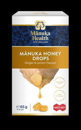 Manuka MGO 400+ Manuka Honey Drops with Ginger & Lemon 65gm 15 Lozenges