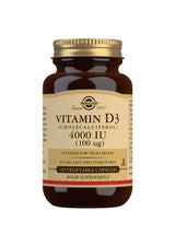 Solgar Vitamin D3 (Cholecalciferol) 4000 IU (100 µg) - 120 Vegicaps