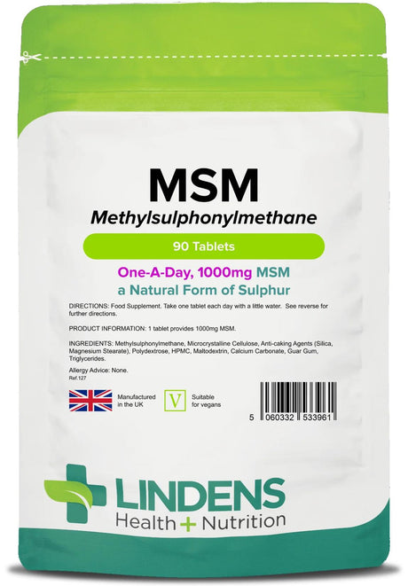 Lindens MSM 1000mg - 90 Tablets