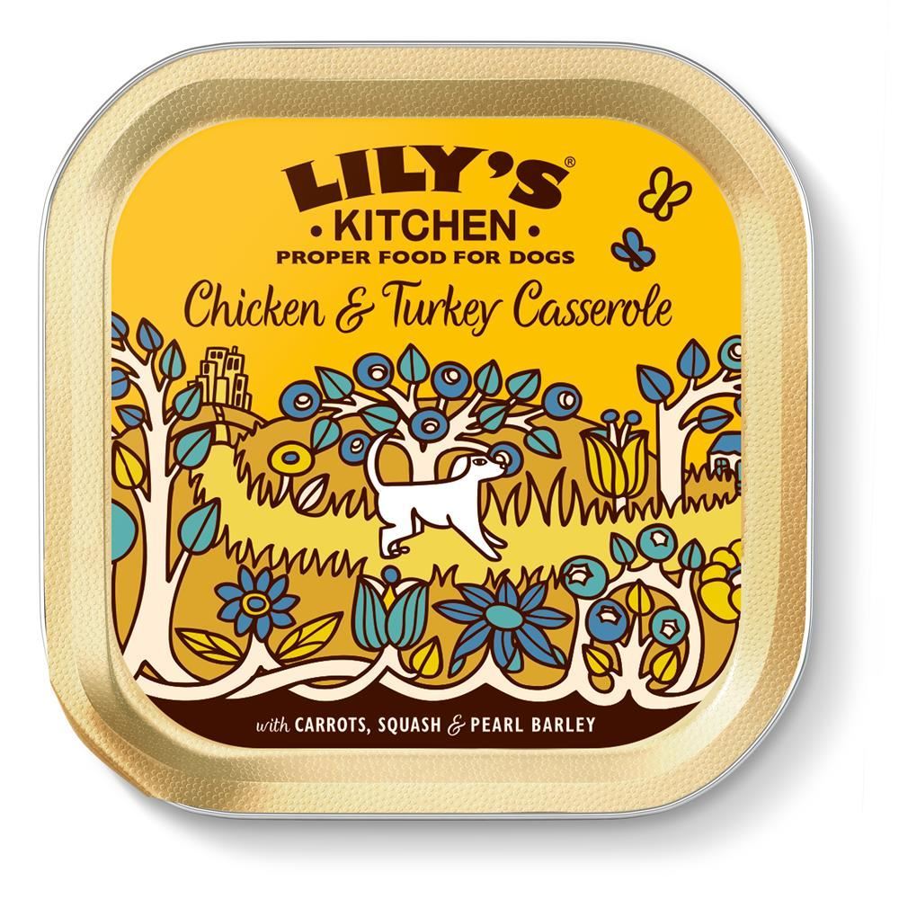 Lilys Kitchen Chicken and Turkey 150g Tray - 10 Pack