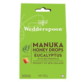 Wedderspoon Manuka Honey Drops Eucalyptus & Bee Propolis 120g