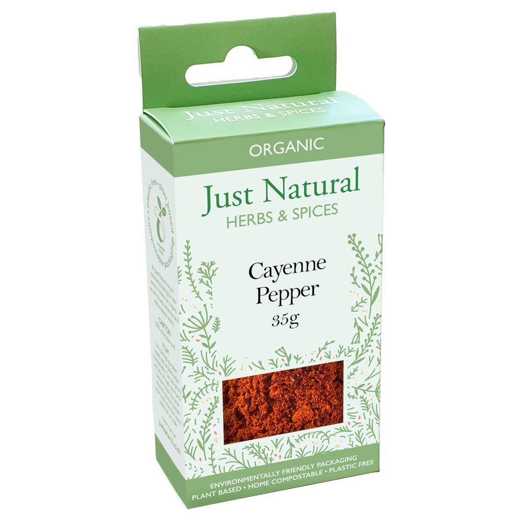 Just Natural Herbs Organic Cayenne Pepper (Box) 35g