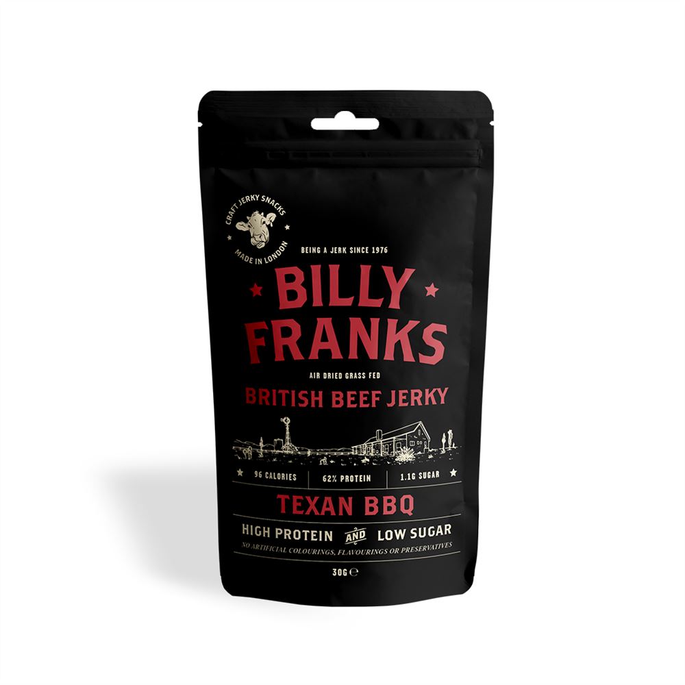 Billy Franks Gluten Free Texan BBQ Beef Jerky 30g