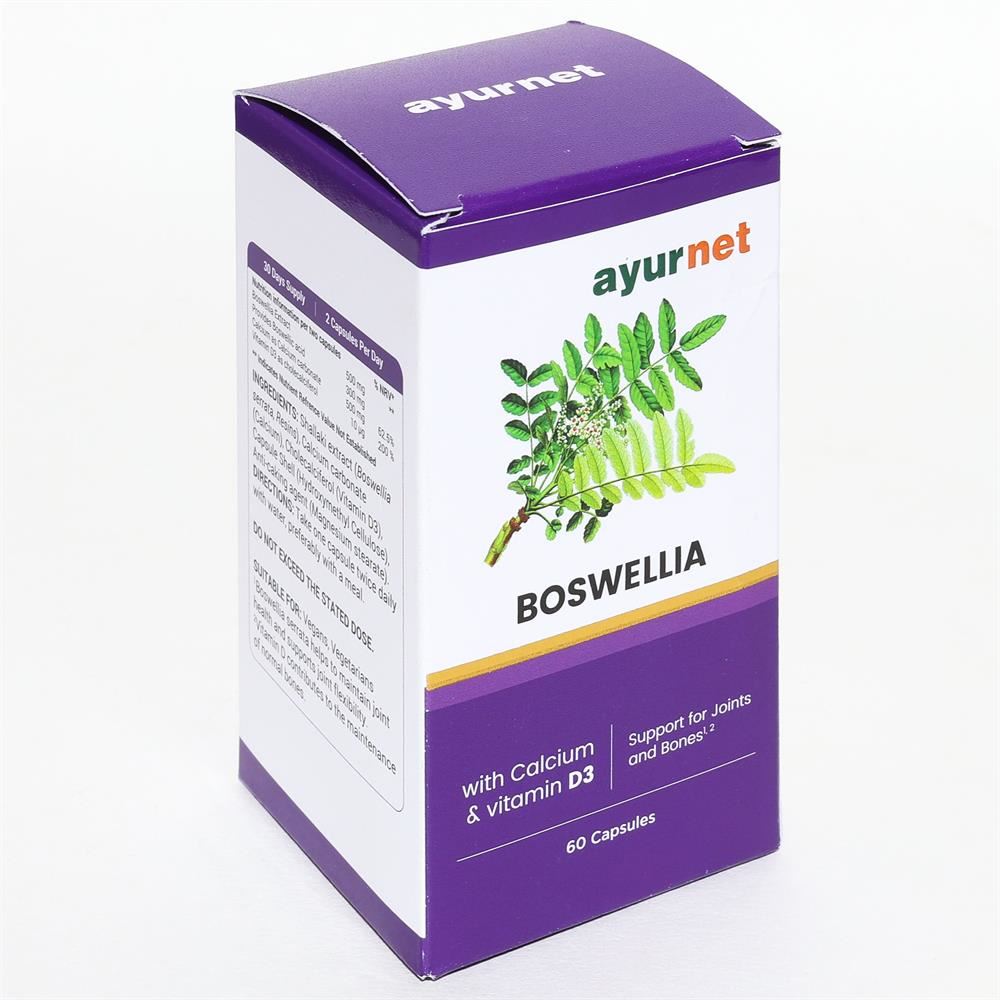 Ayurnet Bosewellia with Calcium and Vitamin D3 60 capsules