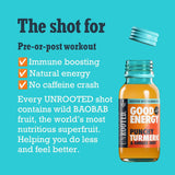 Unrooted Punchy Turmeric Shot turmeric and ginger good energy shot 60ml - 12 Pack