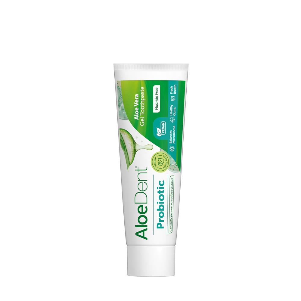 Aloe Dent Probiotic Aloe Vera Gel Toothpaste Fluoride Free 75ml