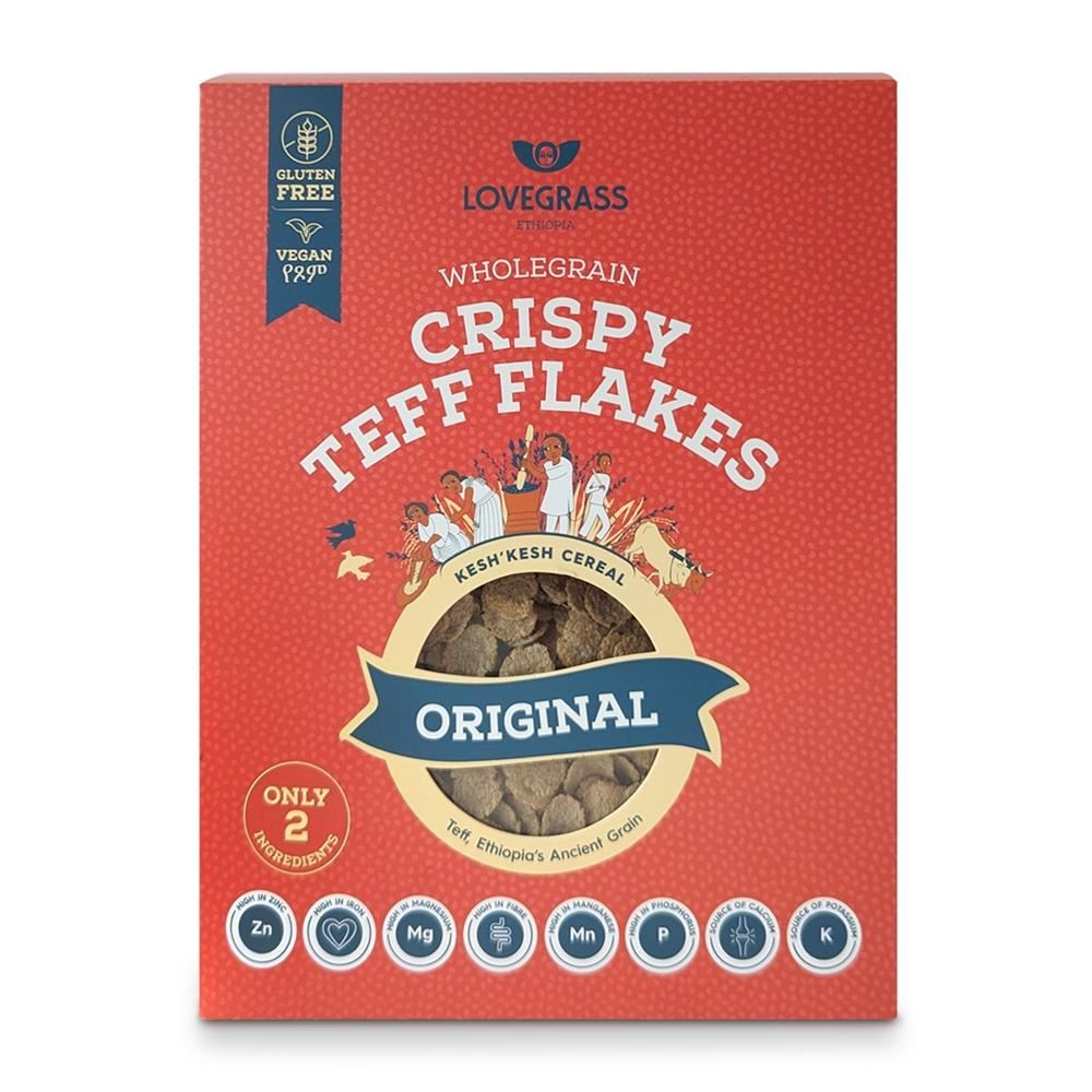 Lovegrass Ethiopia Wholegrain Crispy Teff Flakes Original 350g
