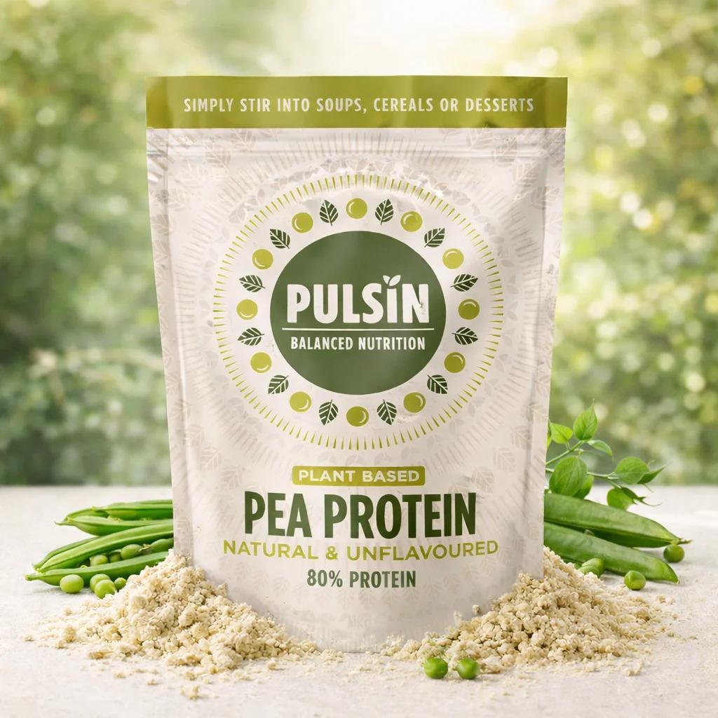 Pulsin Pea Protein Isolate Powder Unsweetened 1000g - image 2