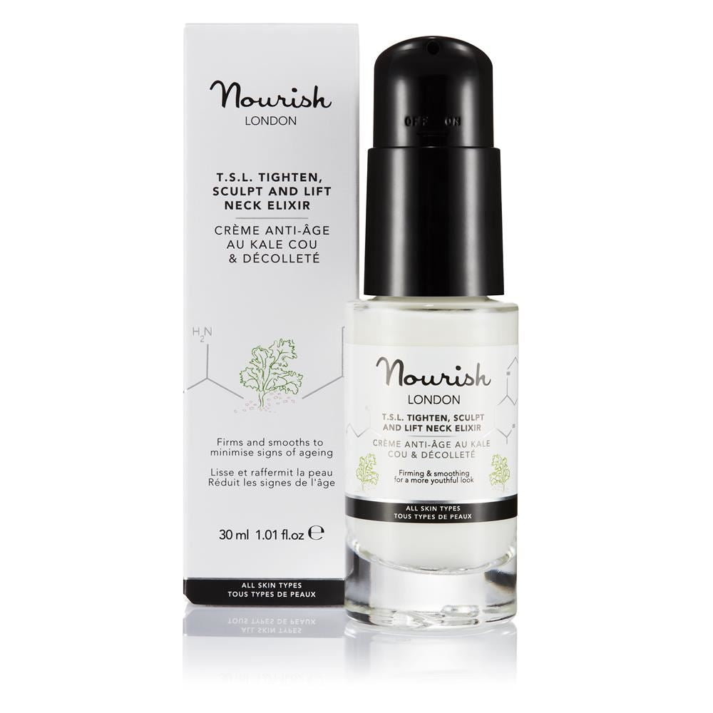 Nourish London TSL Tighten Sculpt and Lift Neck Elixir 30ml 79% Organic