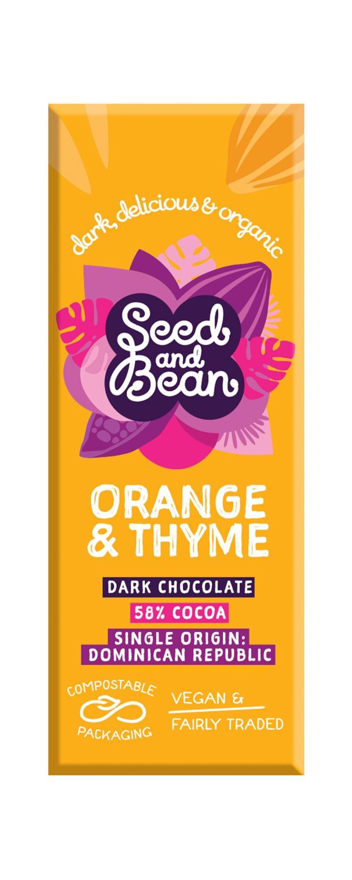 Seed & Bean Dark 58% Orange & Thyme Bar 25g - 30 Pack