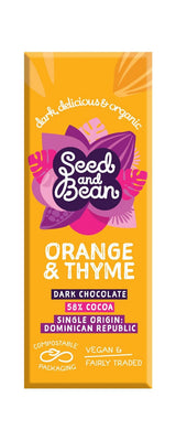 Seed & Bean Dark 58% Orange & Thyme Bar 25g - 30 Pack