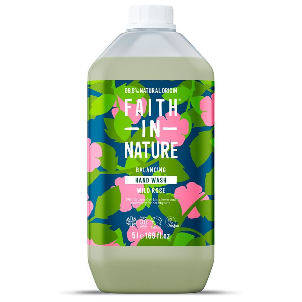 Faith in Nature Wild Rose Hand Wash 5 Litre