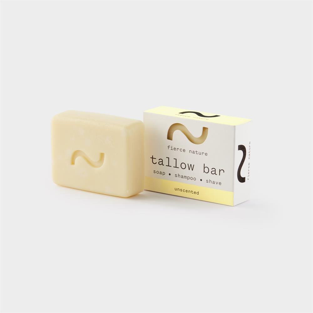 Fierce Nature Multi-Use Tallow Bar (Unscented) 80g