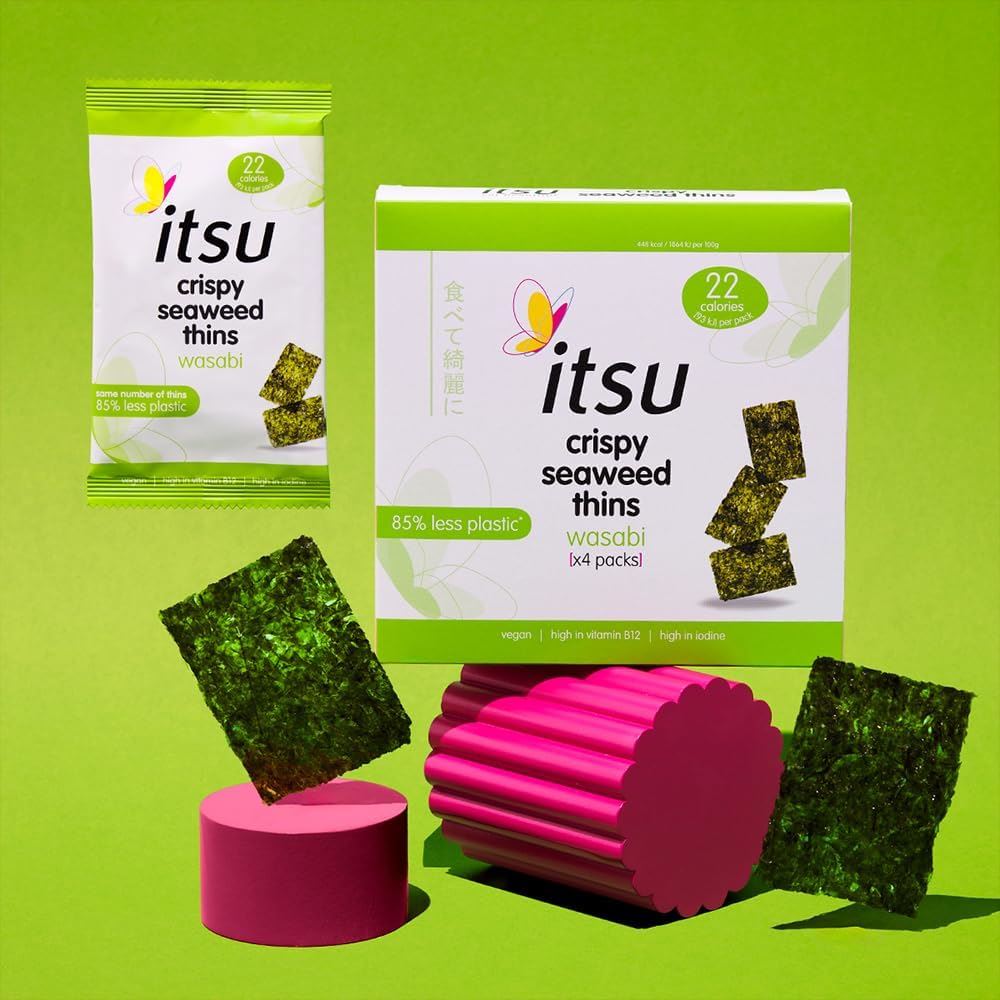 Itsu Crispy Wasabi Flavour Seaweed Thins Snack 5g Pack Of 32 Health Itsu Crispy Wasabi Flavour Seaweed Thins Snack 5g Pack Of 32 Health