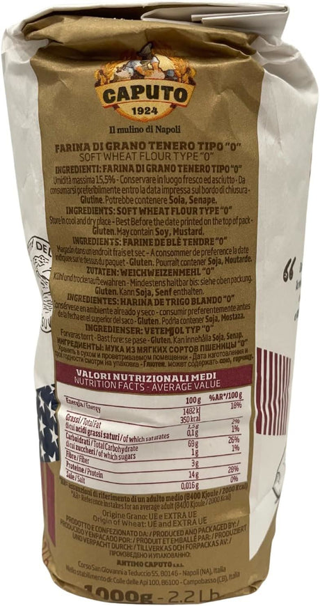 Caputo Farina Manitoba Oro Type 00 Flour 1kg - Pack of 3