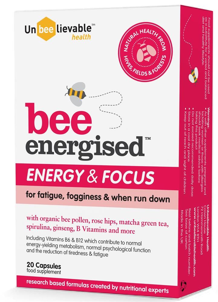 UnBEElievable Health Bee Energised - Energy & Focus Supplement 20 Capsules
