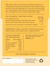Mother Root Ginger Switchel Fiery & Fresh Alcohol-Free Aperitif 480ml