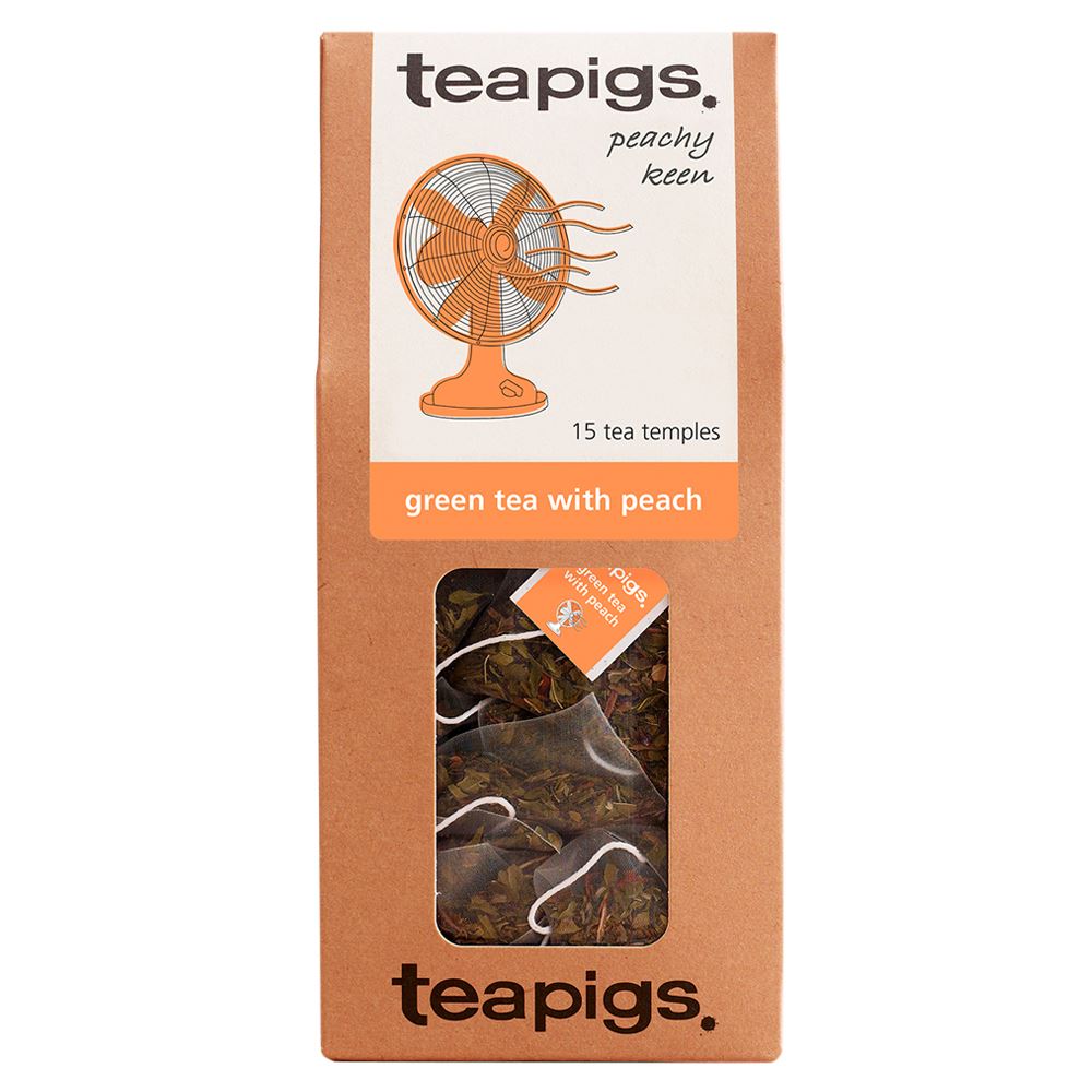 Teapigs Green Tea with Peach. 15 temple bags