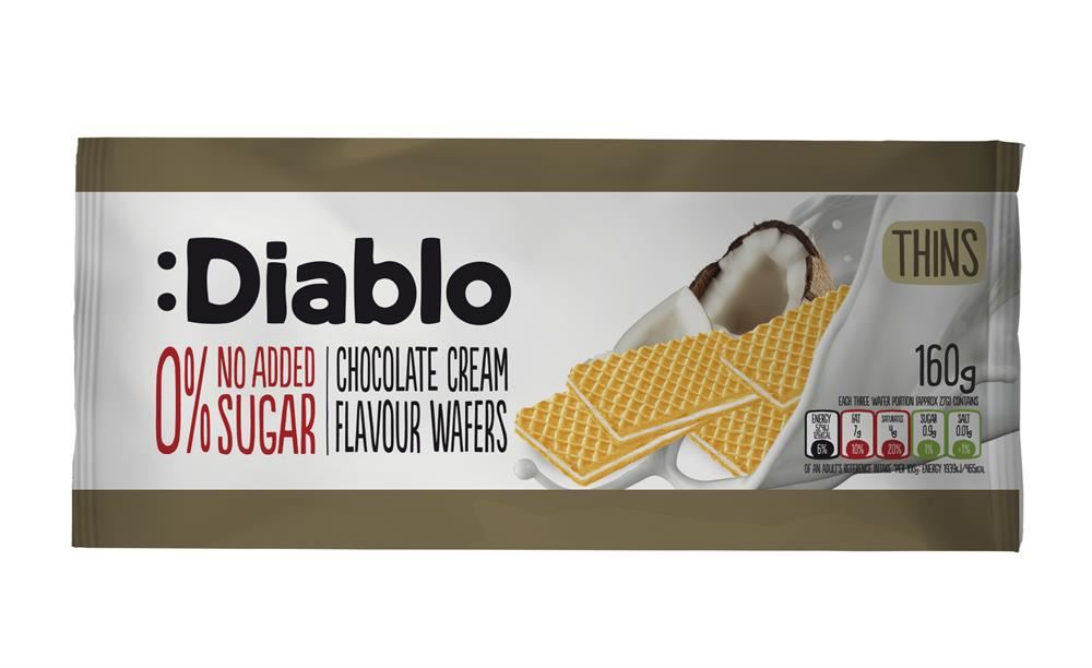 Diablo Sugar Free coconut cream wafer 150g