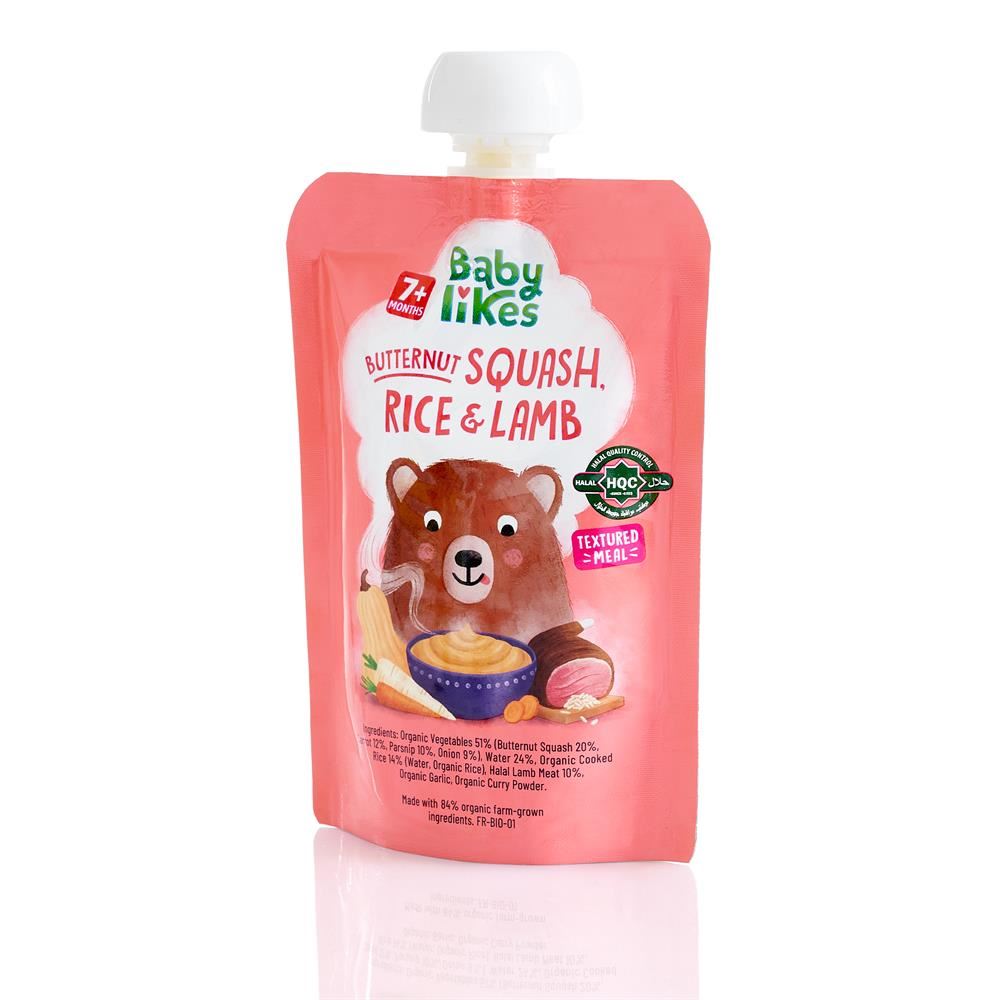 Baby Likes Butternut Squash Rice Lamb - Halal Baby Food 7 months+ 130g