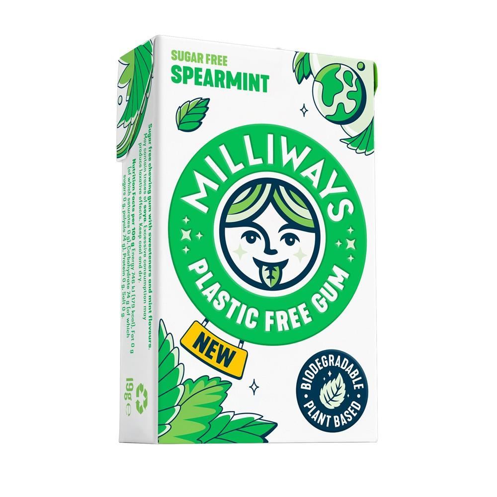 Milliways Food Milliways Spearmint Chewing Gum 19g - 12 Pack