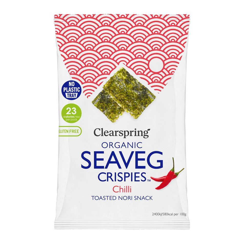 Clearspring Organic Seaveg Crispies Chilli 4g (TRAYLESS) - 20 Pack