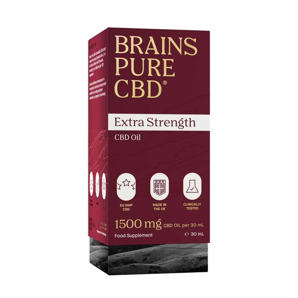 Brains Pure CBD Oil Dropper 1500mg 30ml