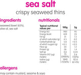 Itsu Crispy Sea Salt Flavour Seaweed Thins Snack 5g - Pack of 20