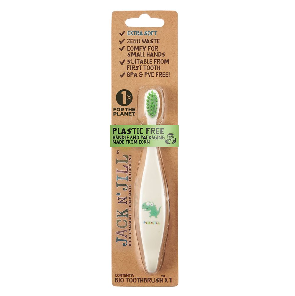 Jack N Jill Bio Toothbrush Compostable & Biodegradable Handle Dino