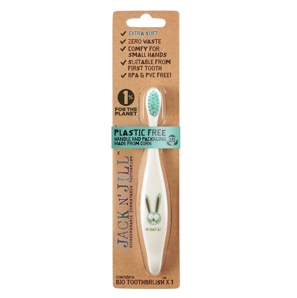 Jack N Jill Bio Toothbrush Compostable & Biodegradable Handle Bunny