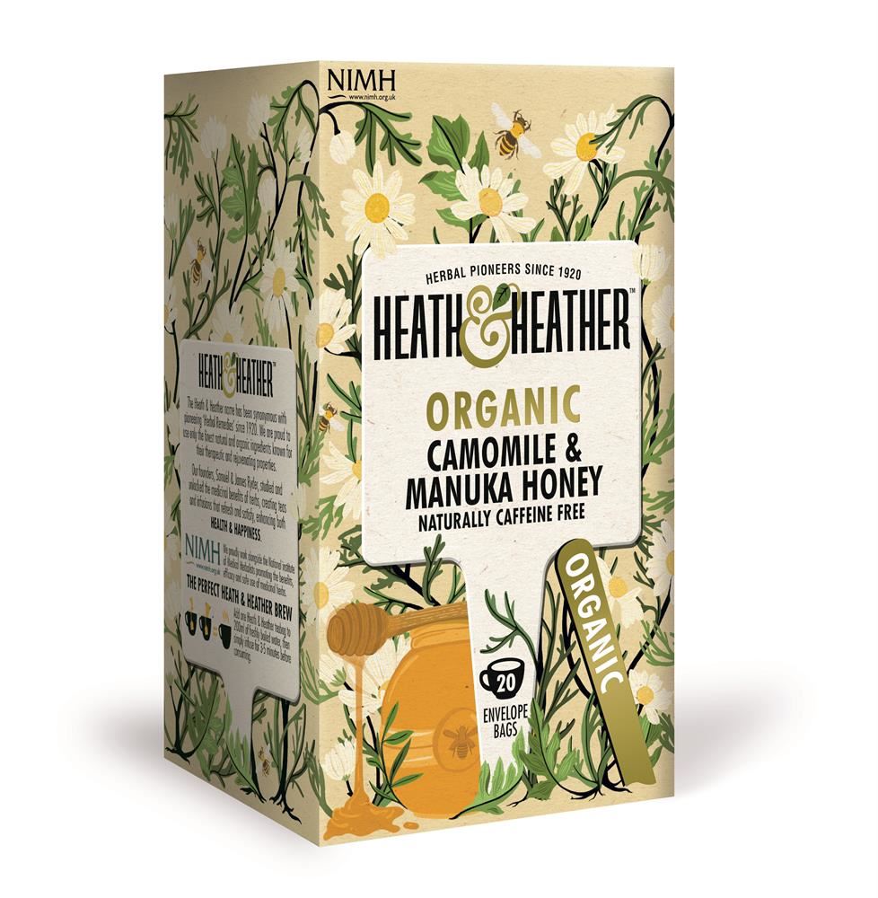 Heath And Heather Organic Camomile & Manuka Honey 20 Bags