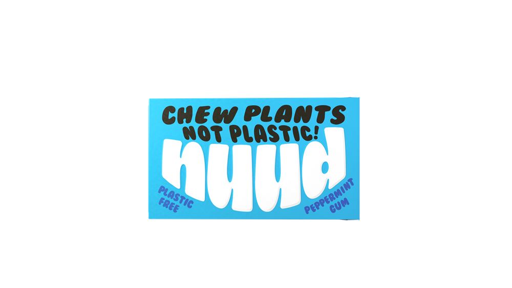 NUUD Peppermint Plastic Free Sugar Free Chewing Gum 18g