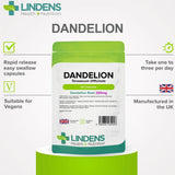 Lindens Dandelion 250mg - 60 Capsules - image 3