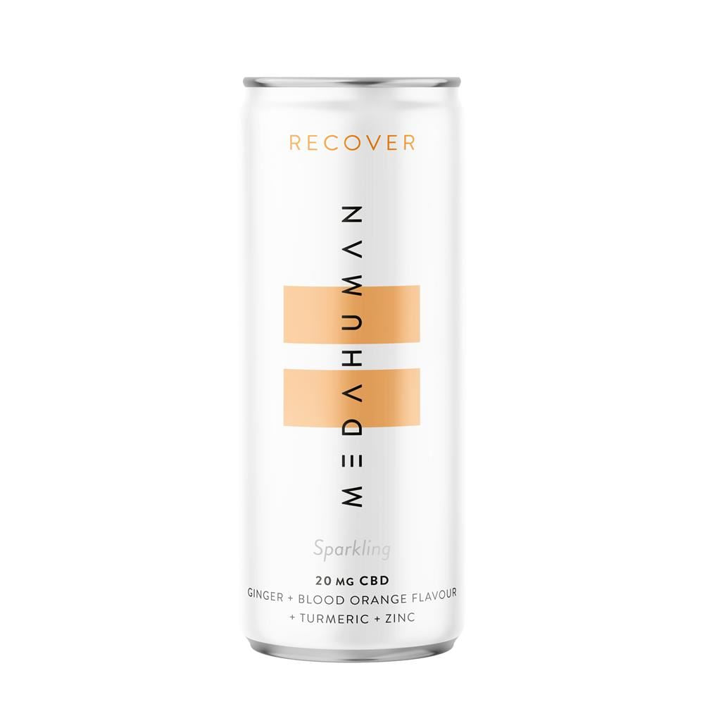 Medahuman RECOVER is a ginger & blood orange flavoured CBD+ drink 250ml