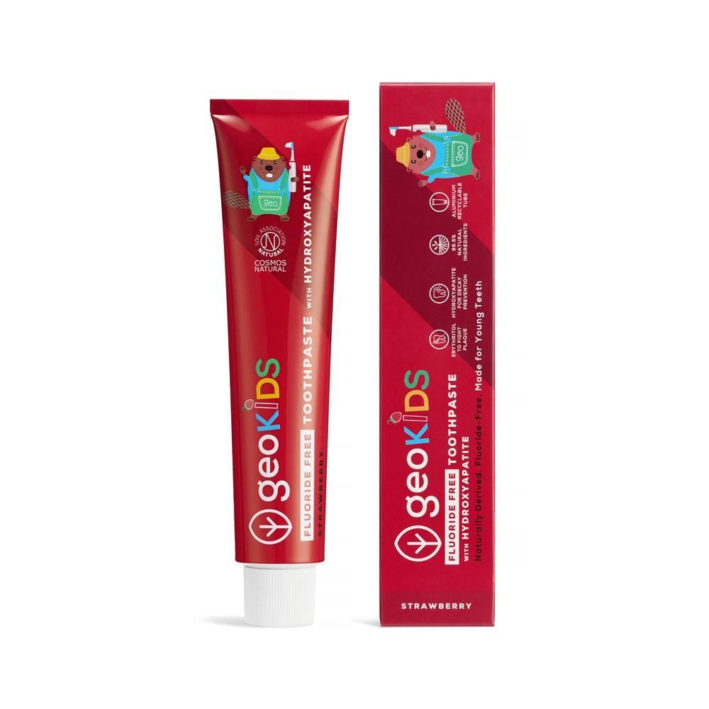 Georganics Fluoride Free Toothpaste with Hydroxyapatite - Strawberry 75ml