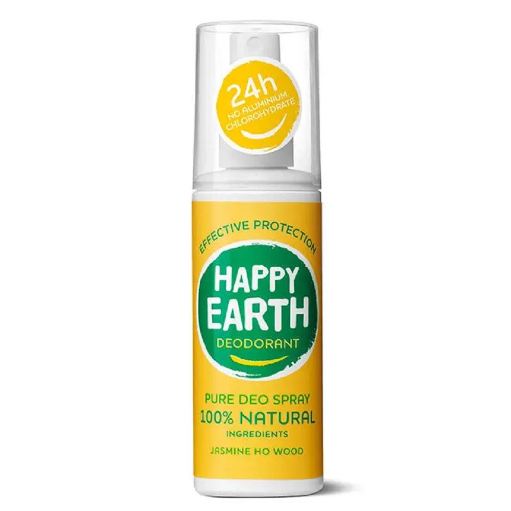 Happy Earth Natural Deodorant Spray Jasmine Ho Wood 100ml - 2 Pack