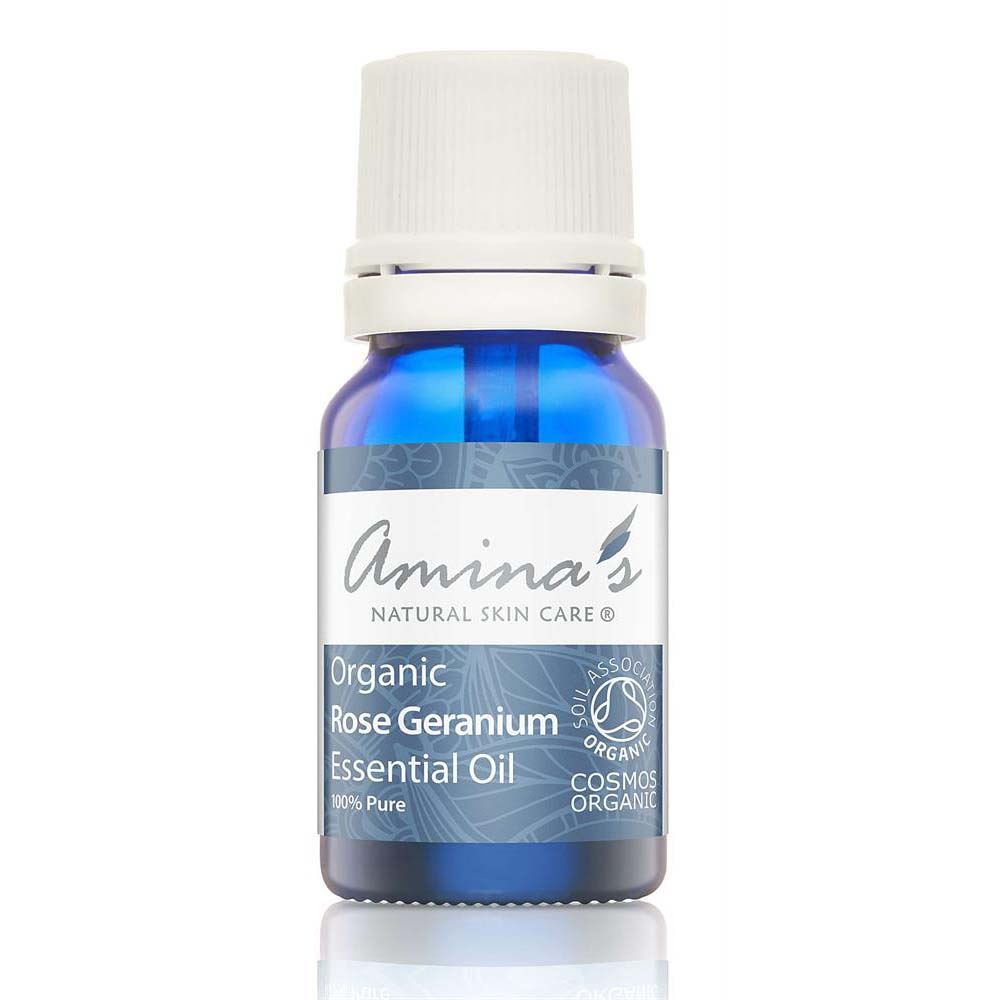 Amina's Natural Skincare Pure Organic Rose Geranium Essential Oil 10ml