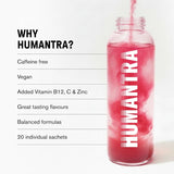 Humantra Electrolyte Powder Black Cherry 20 Sachets - Hydration Drink Mix with 6 Electrolytes, Vegan, Sugar Free, Gluten Free