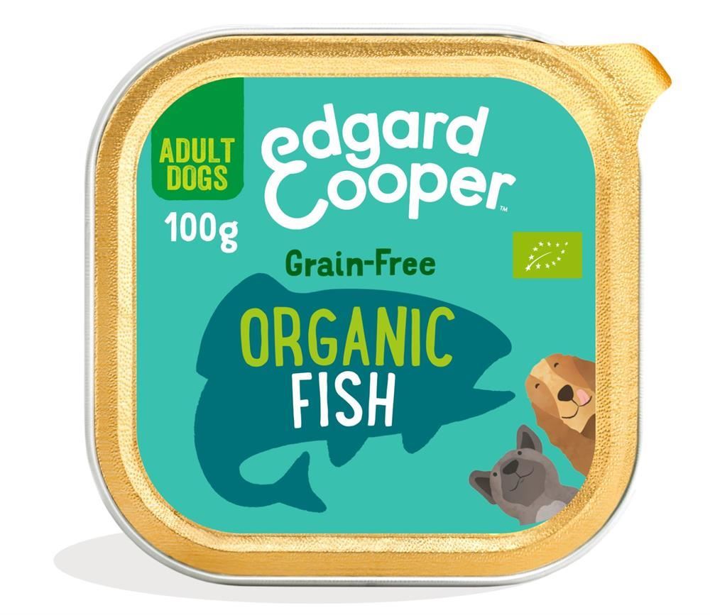Edgard and Cooper Organic Fish with Fennel & Carrot Tray for Dogs 100g - 17 Pack